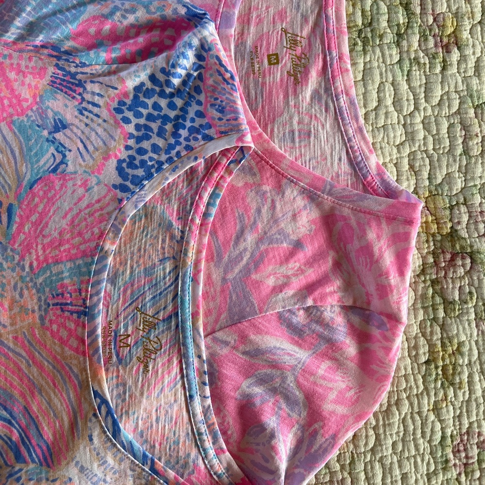 2 Lilly Pulitzer Etta Scoop Neck Top